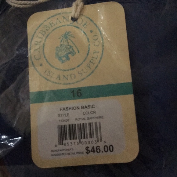 Size 16 Caribbean Joe Royal Pants with ankle ties - Picture 3 of 3